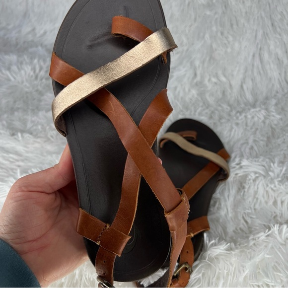 OluKai Brown and Gold Sandals - Picture 5 of 14